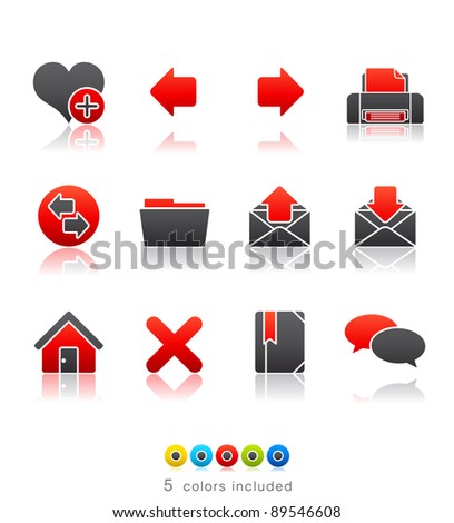 Internet icon set 1 – Multi Color Series. Icon set in EPS8 format with high resolution JPEG EPS file contains five color variations in different layers