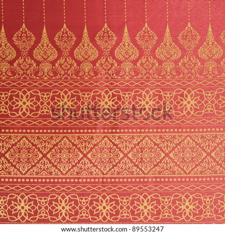 Thai fabrics patterns Royalty-Free Stock Photo #89553247
