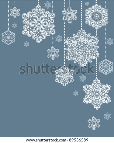 Card  with  stylized  Christmas  snowflake.