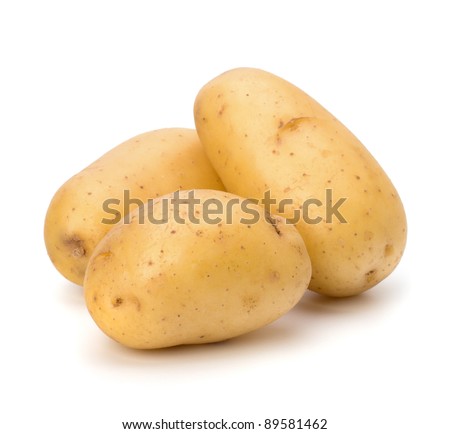 New potato isolated on white background close up Royalty-Free Stock Photo #89581462