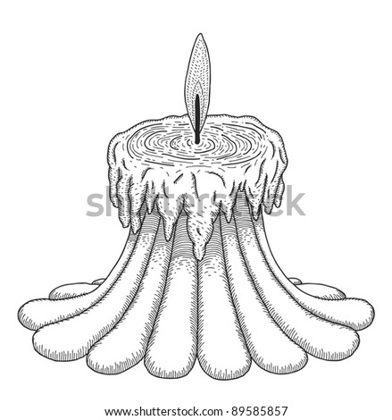 Hand drawn candle