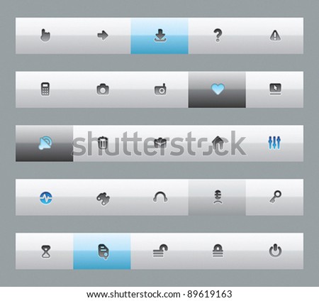 Interface buttons for computer programs and web-design. Vector illustration.