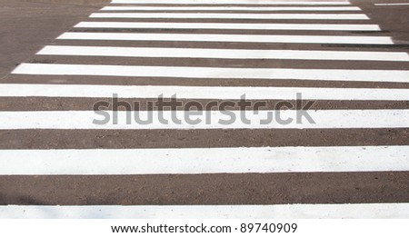 Pedestrian crossing abstract of painted lines