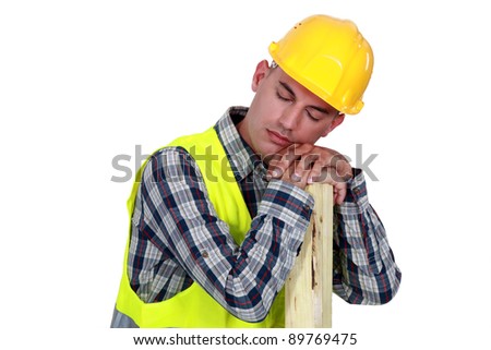 Construction worker sleeping Royalty-Free Stock Photo #89769475