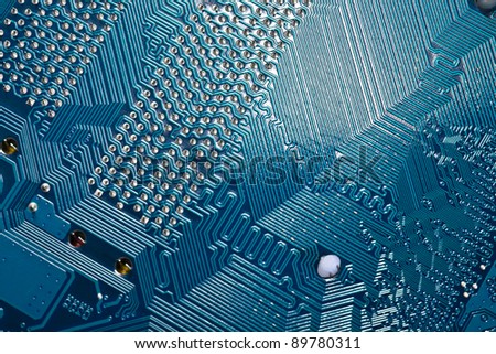 Macro picture of technological computer background - high tech