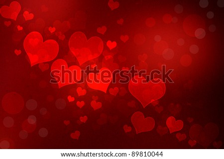 Valentine grunge heart shaped lights background