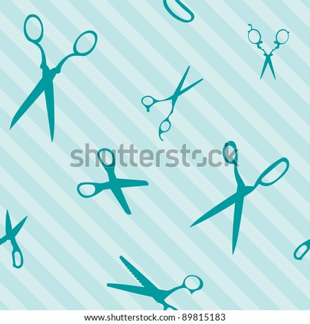 Scissors seamless tiled background pattern in vector format