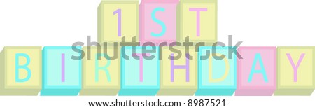 1st Birthday Blocks