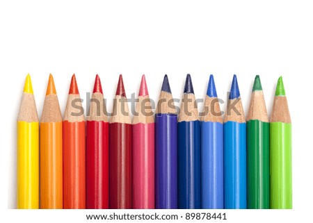 Coloured crayons