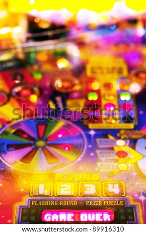 Game over - Abstract pinball background Royalty-Free Stock Photo #89916310