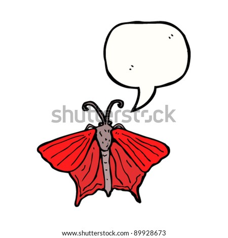 red winged butterfly illustration
