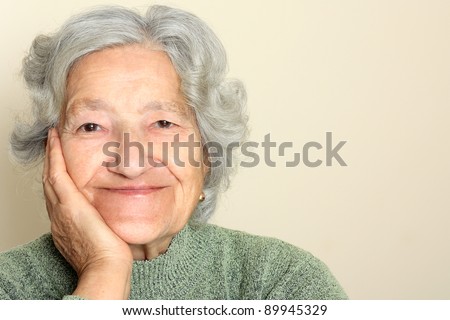 Senior lady portrait Royalty-Free Stock Photo #89945329