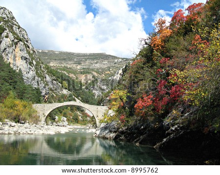 Stroll in the gorges of the Verdon, with the view-point of RANCOUMAS, France Royalty-Free Stock Photo #8995762