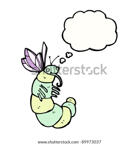 funny caterpillar butterfly cartoon