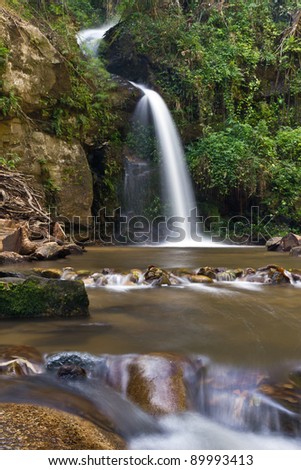 Waterfall in evening at north of Thailand