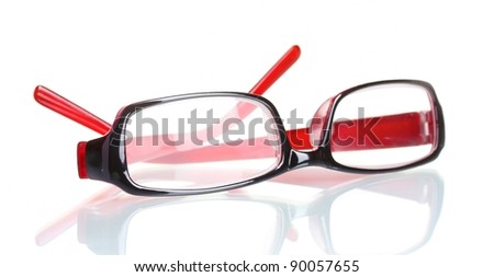 beautiful glasses isolated on white