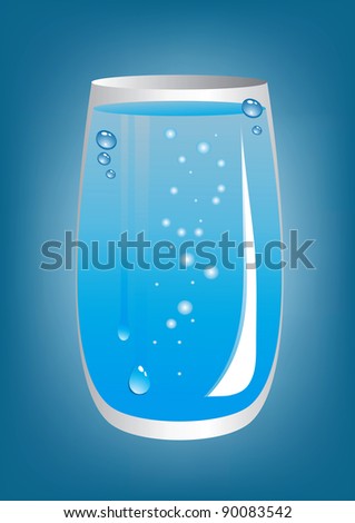 vector blue glass illustration