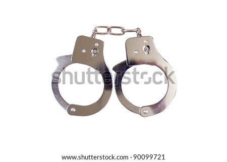 a pair of handcuffs  isolated