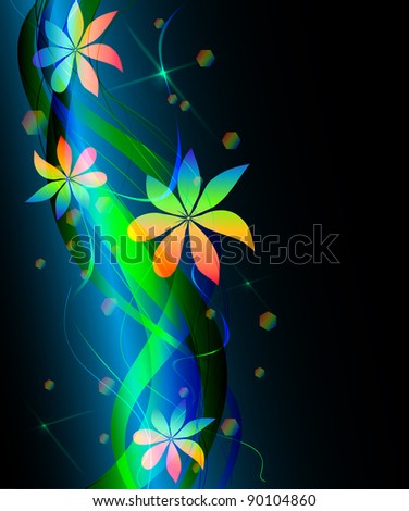 abstract floral glowing background