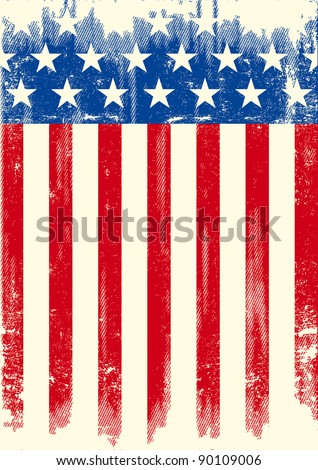 American grunge flag. An american grunge flag for a background of a poster.