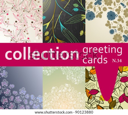 collection greeting cards, eps8
