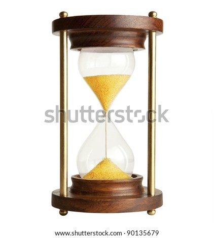 Hourglass isolated on white Royalty-Free Stock Photo #90135679