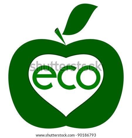 Vector illustration of ecological purity of the sign