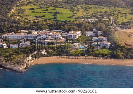 Cyprus mediterranean sea view modern hotel aerial