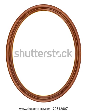 Oval frame isolated on white