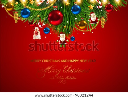 Christmas background vector image