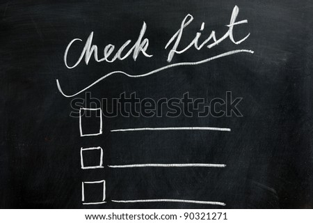 Chalkboard drawing - check list concept