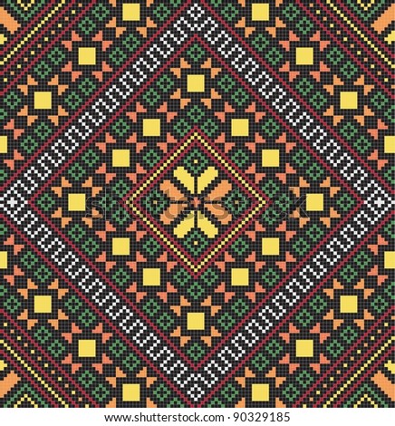 National Ukrainian seamless pattern, abstract background