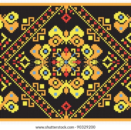 National Ukrainian seamless pattern, abstract background