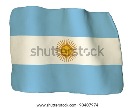 Argentina flag of clay