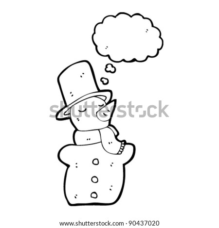 traditional snowman cartoon