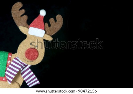Reindeer with a black background