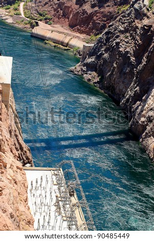 The Hoover Dam on the border of Nevada and Arizona in the United States