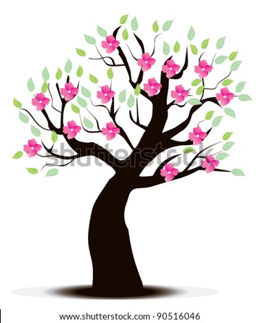 vector floral tree