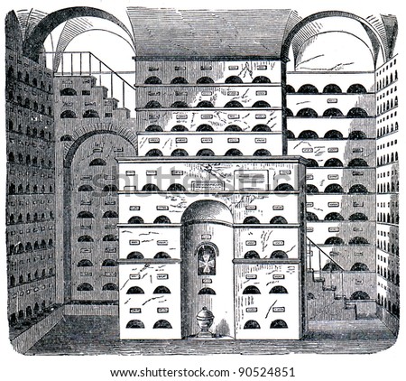 columbarium - an illustration of the encyclopedia publishers Education, St. Petersburg, Russian Empire, 1896