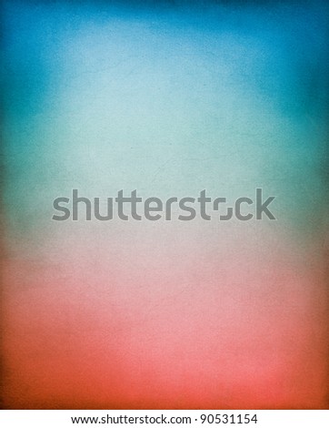 A vintage, textured paper background with a red to blue toned gradient.