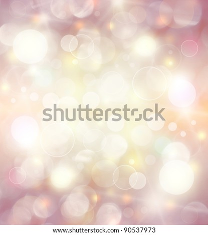 Abstract holiday background, beautiful shiny Christmas lights, glowing magic bokeh