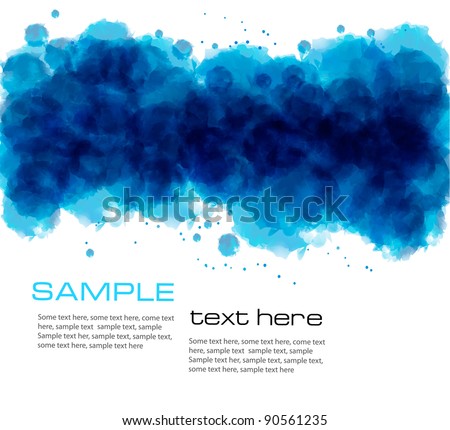 Abstract watercolor background. Vector illustration.