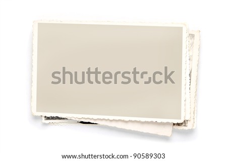 Stack of old photos with clipping path for the inside Royalty-Free Stock Photo #90589303