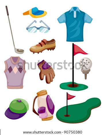 cartoon golf icon