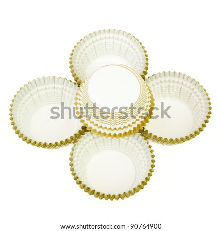 Rosettes for biscuit isolated on white background