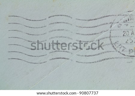 Postal watermark on letter