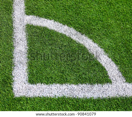 artificial grass with white lines for football field