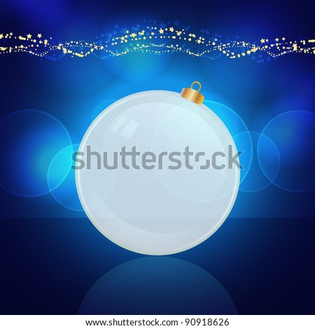 Blue Christmas cupcakes decorated with a present, star and Christmas tree on a blue background with baubles