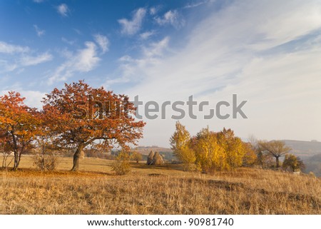 Beautiful colored range in Transylvania
