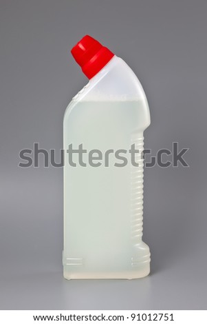 Detergent bottle. Cleaning products. Isolated